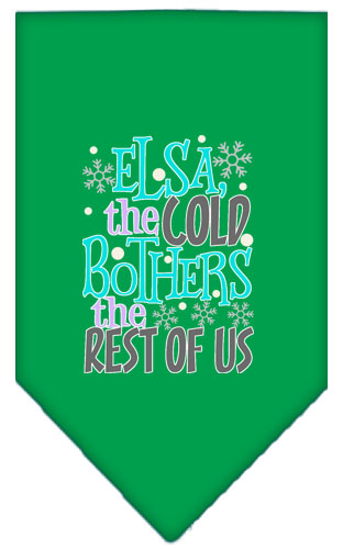 Elsa, the Cold Screen Print Bandana Emerald Green Large